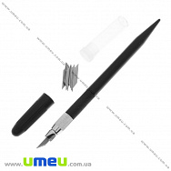 Нож макетный (скальпель) для дизайнерских работ со сменными лезвиями, 14 см, 1 набор (SEW-033406)