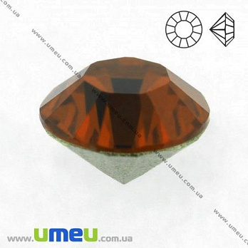 Стразы стеклянные конусные SS7 (2,2 мм), Коричневые темные (STR-018775)