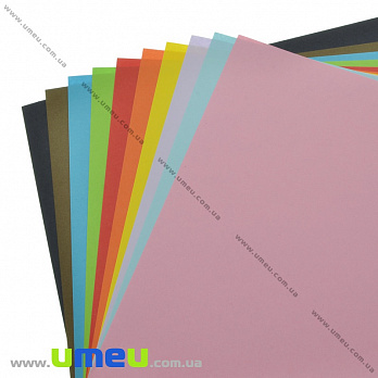 Бумага двухсторонняя цветная Knopka, А4, 10 цветов, 10 листов, 80 г/м2, 1 набор (DIF-034583)