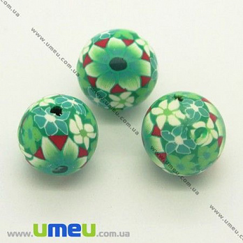 [Архів] Намистина FIMO Кругла, 12 мм, Зелена (BUS-005135)