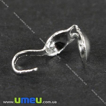 Каллоти з колечком, 9,0 мм, Світле срібло (ZAG-000348)