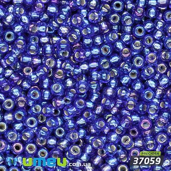 Бісер чеський №798/37059, Синій, Райдужний, 10/0 (BIS-047857)