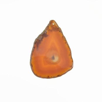 Зріз Агата, Червоно-коричневий, 66х48 мм (POD-014348)