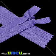 Блискавка (змійка) потайна нероз'ємна, 20 см, Тип 3, Синьо-бузкова (ZIP-015952)