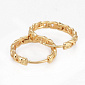 Сережки-кільця Huggie, Латунь з покриттям 18 kt, 16х3 мм (OSN-053100)