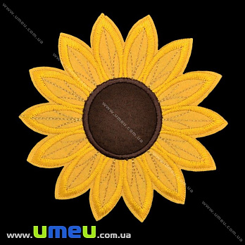 Термоаплікація Соняшник, 12 см, Помаранчева (APL-022364)