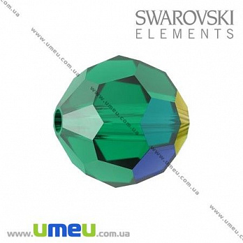 Бусина Swarovski 5000 Emerald AB, 8 мм, Граненая круглая, 1 шт (BUS-005332)