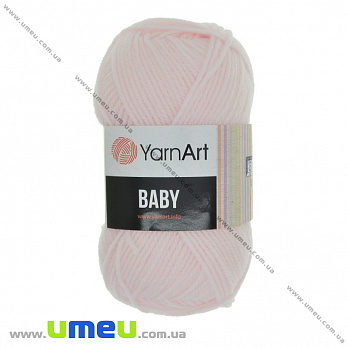 Пряжа YarnArt Baby 50 г, 150 м, Розовая светлая 853, 1 моток (YAR-036455)