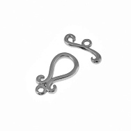 Тогл из нержавеющей стали, 19х17 мм, Темное серебро (STL-060823)