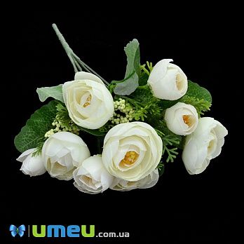 Букет півонії, 30 см, Білий (DIF-045774)