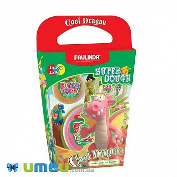 Масса для лепки Paulinda Super Dough Cool Dragon Дракон розовый (DIF-043551)