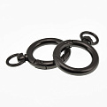 Кольцо для сумки металлическое, 40х28 мм, Черное (BAG-058429)