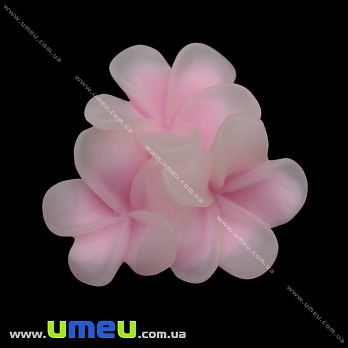 Кабошон з полімерної глини Квіти рожеві, 21 мм (KAB-011732)