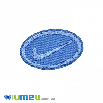 Термоаппликация Nike, 4х2,5 см, Голубая, 1 шт (APL-038172)