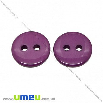 Пуговица пластиковая Круглая, 9 мм, Фиолетовая, 1 шт (PUG-032849)