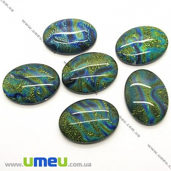 Кабошон діхроічний, 40х30 мм, Овальний (KAB-005549)