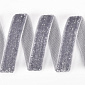 Лента бархатная с люрексом, 10 мм, Серая с серебром (LEN-061116)