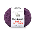 Пряжа Gazzal Baby Cotton №3441, 50 г, 165 м, Сиреневая (YAR-060768)