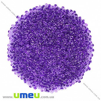 Бисер китайский мелкий, 12/0, Фиолетовый прокрашенный, 2 мм, 25 г (BIS-015697)