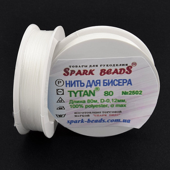 Нитка для бісеру Титан 80, Молочна №2502, 80 м (MUL-056876)