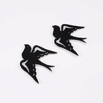 Декоративний виріб з фетру Ластівка, 5,5х5 см, Чорна (FLT-056512)
