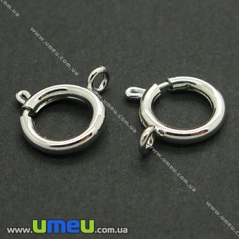 Замок-карабін круглий, Темне срібло, 16 мм (ZAM-003682)