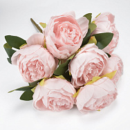 Букет пионов, 43 см, Розовый светлый (DIF-062088)