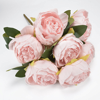 Букет пионов, 43 см, Розовый светлый (DIF-062088)