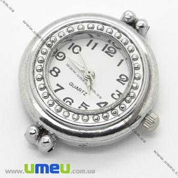 [Архив] Часы для браслетов круглые, Серебро, 31х25 мм, 1 шт (CLC-006114)