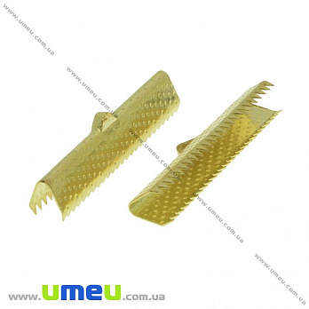 Затиск для стрічок, 35х8 мм, Золото (ZAG-031820)