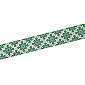 Репсовая лента с рисунком Орнамент, 25 мм, Зеленая (LEN-061747)