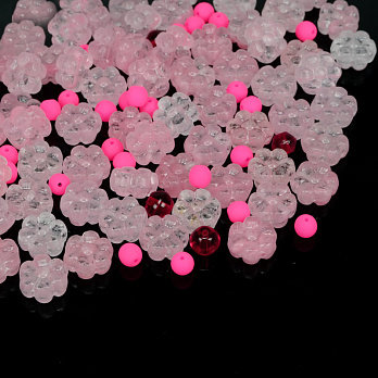 Намистини чеське скло Preciosa 92-Mix-Flower3-Pink / Red (BUS-036610)