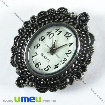 [Архів] Годинник для браслетів, Античне срібло, 33х26 мм (CLC-003101)