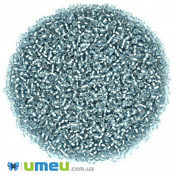 Бісер китайський дрібний, 12/0, Сіро-блакитний блискучий, 2 мм (BIS-037688)