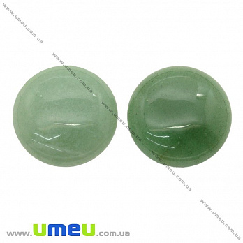 Кабошон нат. камень Авантюрин зеленый, Круглый, 25 мм, 1 шт (KAB-020564)