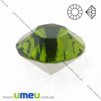 Стрази скляні конусні SS16 (3,8 мм), Оливкові (STR-018836)