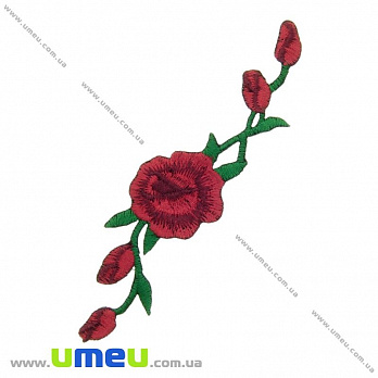 Термоаппликация Розы красные, 12,5х3 см, 1 шт (APL-024609)