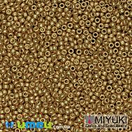 Бісер японський Miyuki круглий RR 15/0 №4203, Duracoat Galvanized, Золотистий, 5 г (BIS-045877)