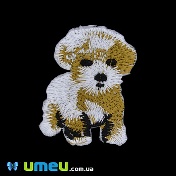 Термоаплікація Собачка, 5х4 см, Біло-бежева (APL-039889)