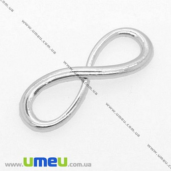 [Архів] Конектор металевий Нескінченність, 30х10 мм, Темне срібло (KON-008303)