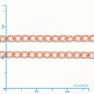 Ланцюг, Рожеве золото, 3,3х2,2 мм, 1 м (ZEP-056057)