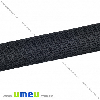 Стрічка ремінна для рюкзаків (стропа), 40 мм, Чорна (LEN-044327)