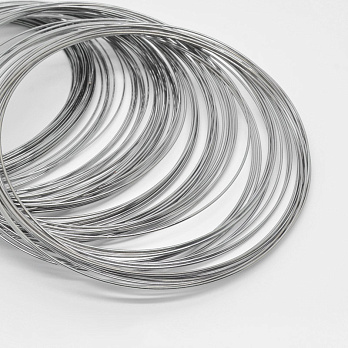 Основа для кольє, Дріт з пам'яттю, Темне срібло, 11,5 см, 1,0 мм (OSN-039322)