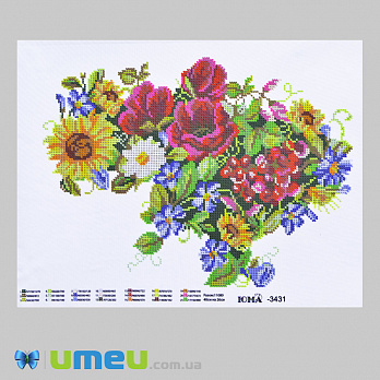 Схема для выш. бісером, Юма, Квітуча моя Україна, 40х26 см (UPK-049772)