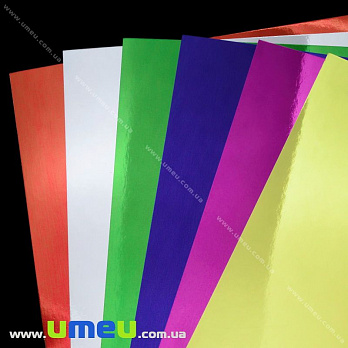 Картон металізований TIKI, А4, 6 кольорів, 6 листів, 250 г / м2 (DIF-021692)