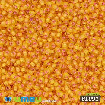 Бісер чеський №928/81091, Жовтий, Крейдяний, 10/0 (BIS-043986)