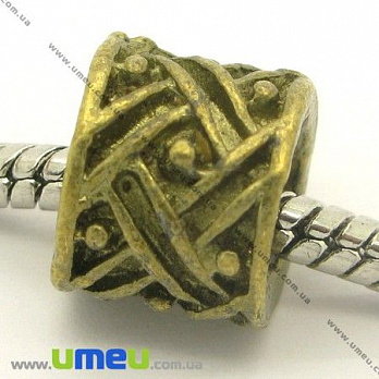 [Архів] Намистина PANDORA мет., 10х10 мм, Антична бронза (BUS-006856)