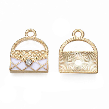 Підвіска метал. Сумочка біла, 16х12,7 мм, Золото (POD-053721)