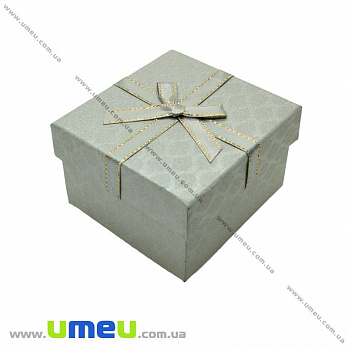 Коробочка подарочная с подушечкой, 9х8х5,5 см, Серая, 1 шт (UPK-019068)