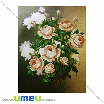 Набор для вышивания бисером VDV, Белые розы ТН-188, 43х32 см, 1 набор (SXM-032002)